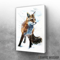 Slika Fox watercolor painting