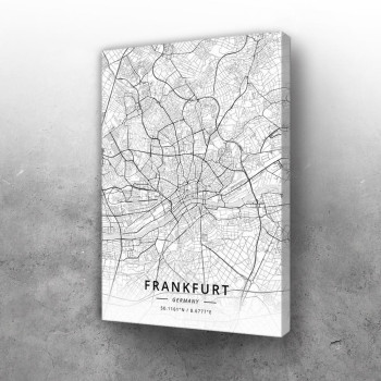 Frankfurt mapa - white