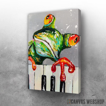 Slika Frog pianist Slika Frog pianist