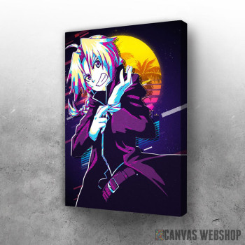 Slika Fullmetal Alchemist Edward Elric Synthwave Slika Fullmetal Alchemist Edward Elric Synthwave