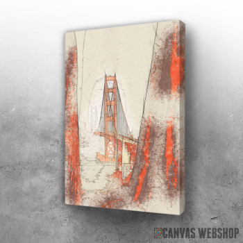 Slika Golden Gate Bridge crtež Slika Golden Gate Bridge crtež