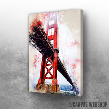 Slika Golden Gate in Watercolor Slika Golden Gate in Watercolor