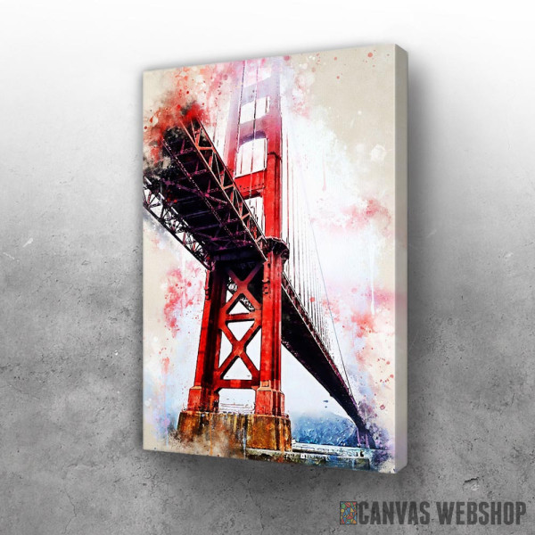 Slika Golden Gate in Watercolor Slika Golden Gate in Watercolor
