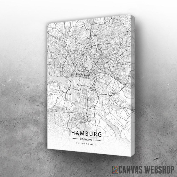 Slika Hamburh mapa - white Slika Hamburh mapa - white