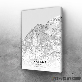 Slika Havana mapa - white Slika Havana mapa - white