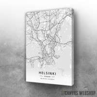 Slika Helsinki mapa - white Slika Helsinki mapa - white