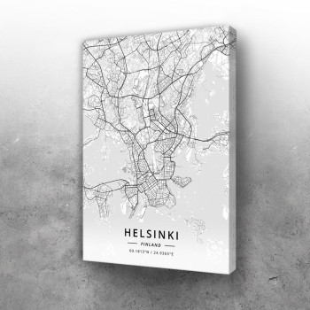 Helsinki mapa - white