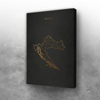 Hrvatska mapa - sivo  zlatno