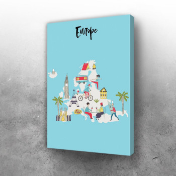 Ilustrovana mapa Evrope