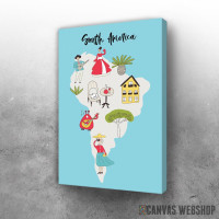 Slika Ilustrovana mapa Južne Amerike