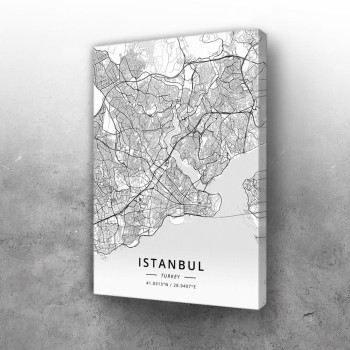 Istanbul mapa - white