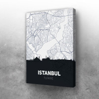 Istanbul mapa i silueta grada