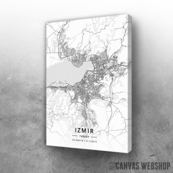 Slika Izmir mapa - white Slika Izmir mapa - white