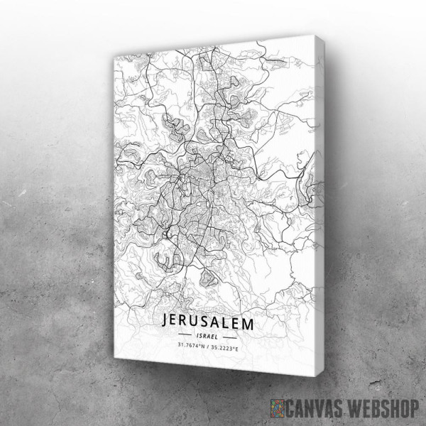 Slika Jerusalim mapa - white