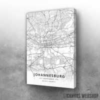 Slika Johanesburg mapa - white