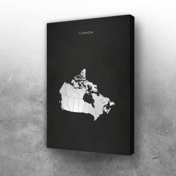Kanada mapa sivo