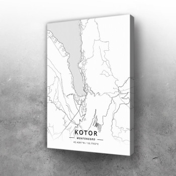 Kotor mapa - white