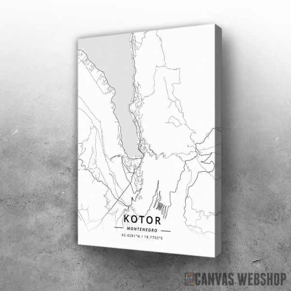 Slika Kotor mapa - white Slika Kotor mapa - white