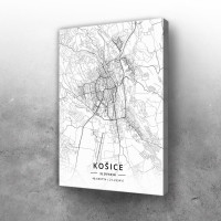 Košice mapa - white