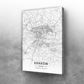 Krakov mapa - white