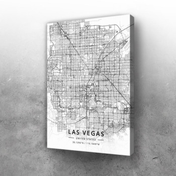 Las Vegas mapa - white