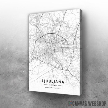 Slika Ljubljana mapa - white Slika Ljubljana mapa - white