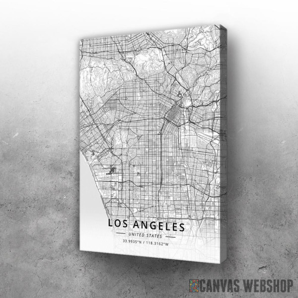 Slika Los Andjeles mapa - white