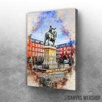 Slika Madrid in Watercolor