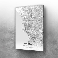 Manila mapa - white