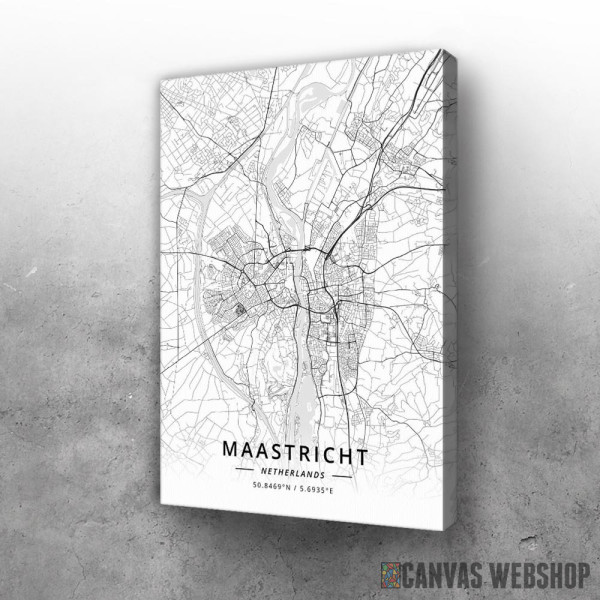 Slika Mastriht mapa - white Slika Mastriht mapa - white