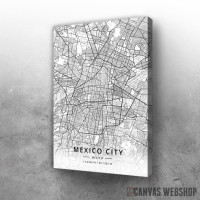 Slika Meksiko siti mapa - white