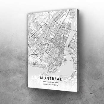 Montreal mapa - white