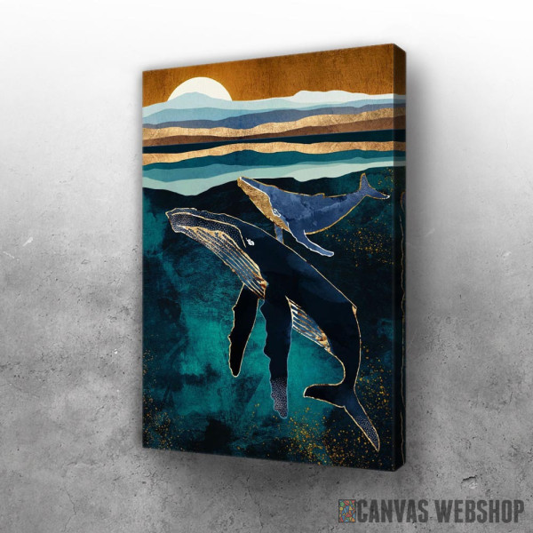 Slika Moonlit Whales Slika Moonlit Whales