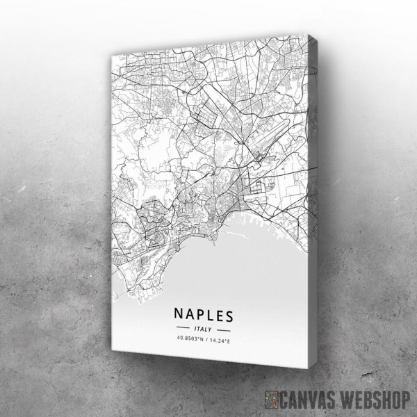 Slika Napulj mapa - white Slika Napulj mapa - white