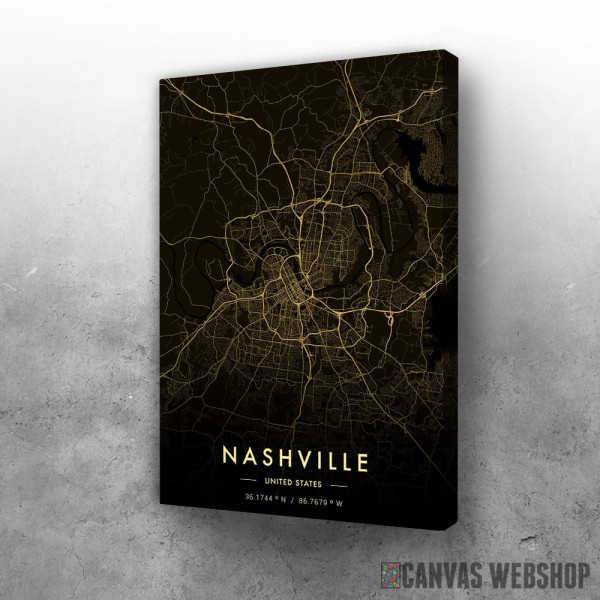 Slika Nešvil mapa crno zlatno