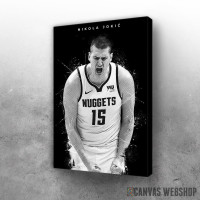 Slika Nikola Jokić black white Slika Nikola Jokić black white