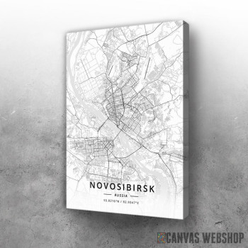 Slika Novosibirsk mapa - white Slika Novosibirsk mapa - white