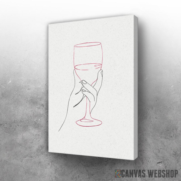 Slika One Line Wine Poster 2