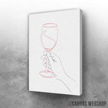 Slika One Line Wine Poster Slika One Line Wine Poster