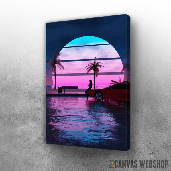 Slika Outrun Beach Sunset
