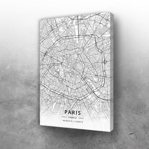 Pariz mapa - white