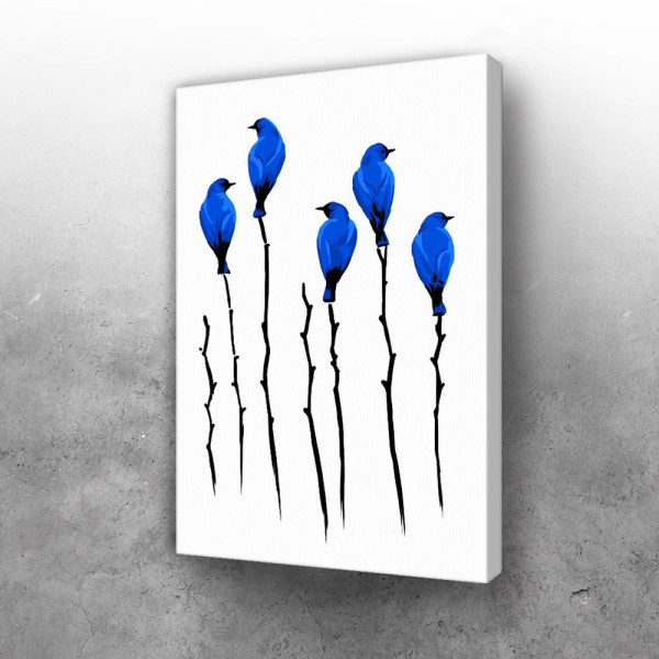 Pet plavih ptičica