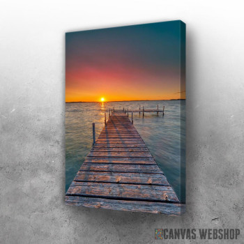 Slika Pier Sunset At The Sea