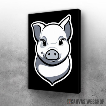 Slika Piggy black and white Slika Piggy black and white