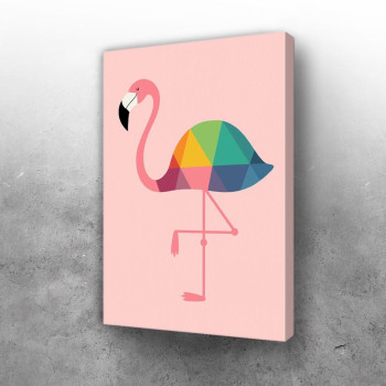 Rainbow Flamingo Time