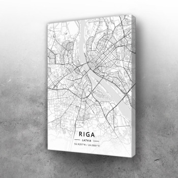 Riga mapa - white