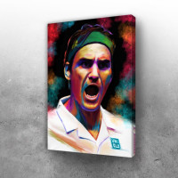 Roger Federer painting