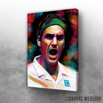 Slika Roger Federer painting Slika Roger Federer painting