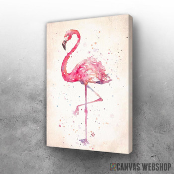 Slika Roze flamingo vodenim bojama