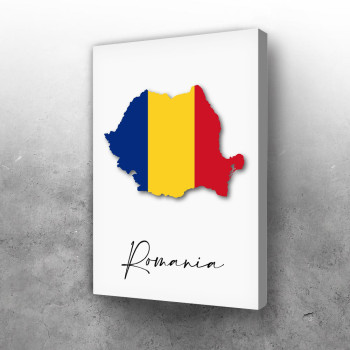 Rumunija - mapa i zastava